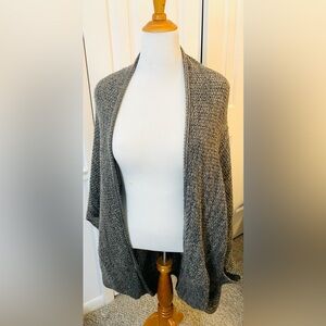Listicle Gray Women's Open Front Cape Cardigan - Knit